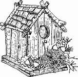 Pin On Bird House Coloring Pages sketch template