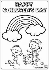 Childrens Day Coloring Page 5  Ezpzlearncom sketch template