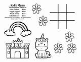 Kids Menu Coloring Pages sketch template