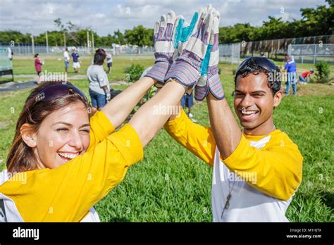 Florida Miami Allapattah Middle School campus "Hands On HandsOn Miami" volunteer volunteers ...