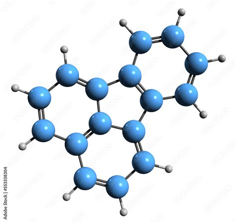 3D image of Fluoranthene skeletal formula - molecular chemical ...