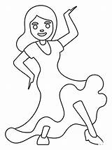Woman Dancing Emoji coloring Page  ColouringPages sketch template