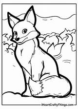 Fox Coloring Page sketch template