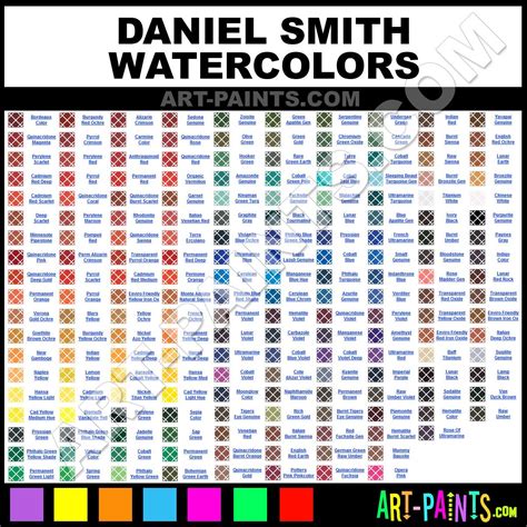 Daniel Smith Watercolor Chart | zaria-kline