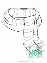 Scarf Coloring Page sketch template
