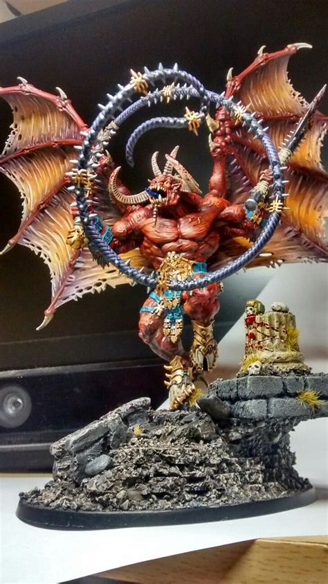 Khorne Bloodthirster | Warhammer 40k miniatures, Miniature painting, Warhammer