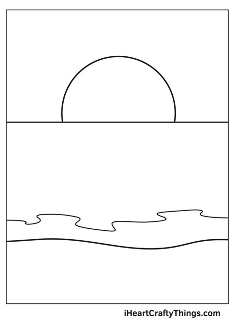 Ocean Drawing — How To Draw An Ocean Step By Step