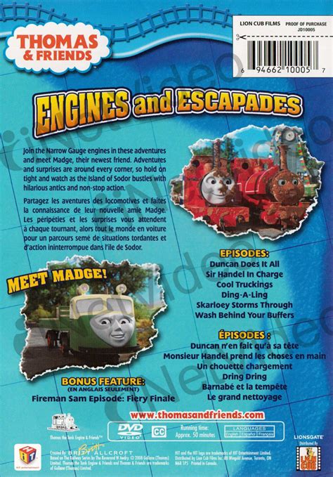 Thomas and Friends - Engines and Escapades (Bilingual) on DVD Movie