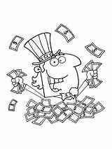 Money coloring pages sketch template