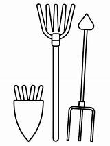 Gardening Tools Rake coloring Book Pages For Children And Adults With  sketch template