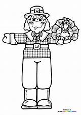 Thanksgiving pilgrim Boy  Coloring Pages For Kids sketch template