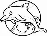 Dolphin Coloring Page Printable sketch template