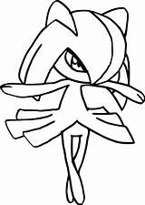 Pokemon coloring Pages mega gallade sketch template