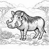 Warthog Coloring Pages 12  Gem sketch template
