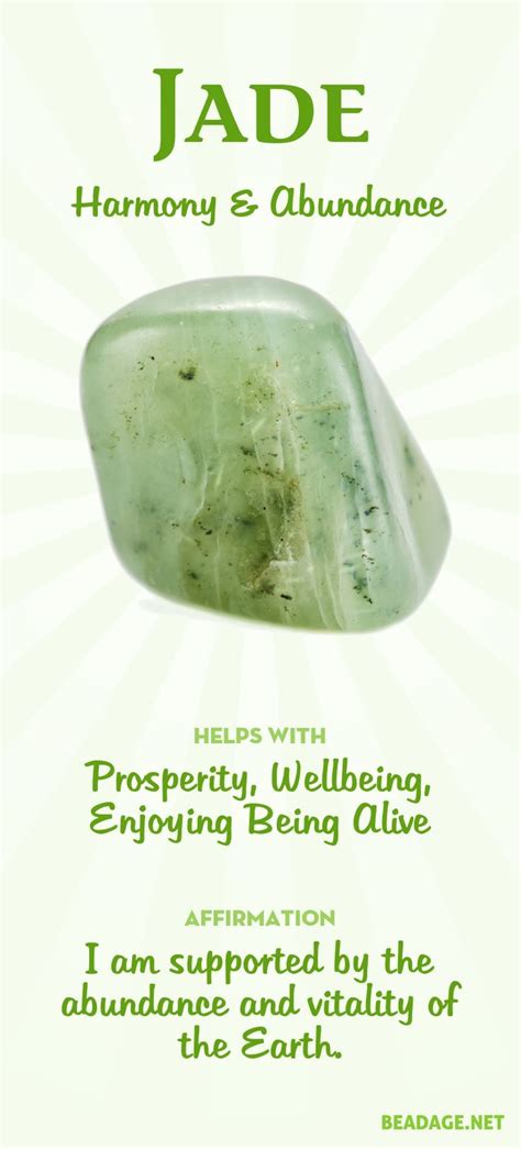 Jade Meaning and Properties | Crystals healing properties, Crystals ...