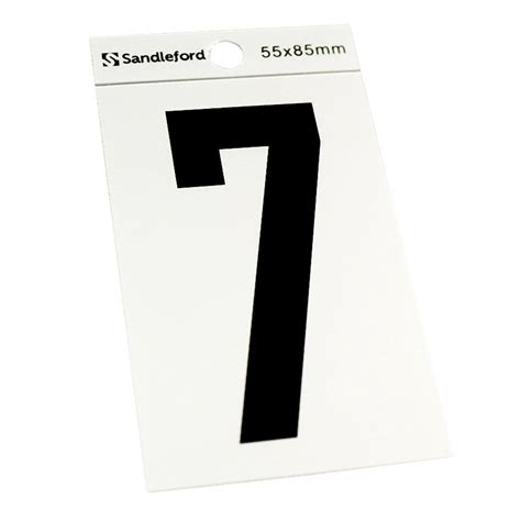 Strong Plastic Silver & Black House Numbers 55x85mm Self Adhesive | eBay