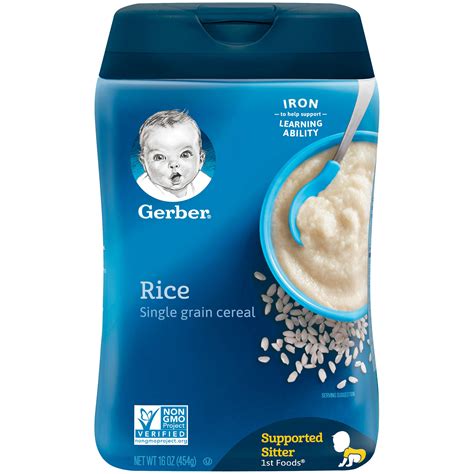 Gerber Single-Grain Rice Baby Cereal, 16 oz. - Walmart.com - Walmart.com