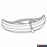 Canoe Coloring Pages For Kids Sketch Page sketch template