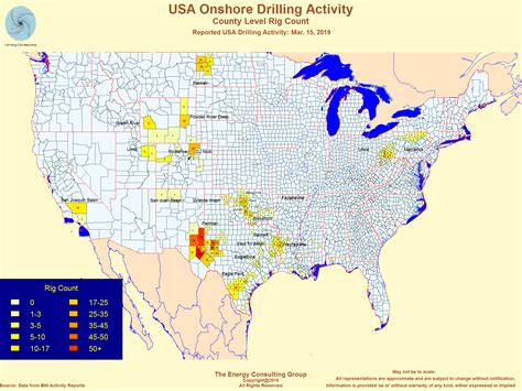 United States Oil And Gas Drilling Activity - Texas Rig Count Map ...