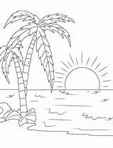 Sunrise Coloring Pages  ColoringLib sketch template