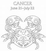 Cancer Zodiac Sign Image coloring Page  Download Print Or Color sketch template