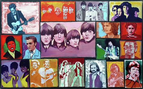 History of Rock and Roll Painting by Duane Potosky - Pixels