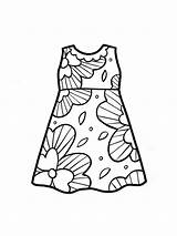 Summer Dress Coloring Page sketch template