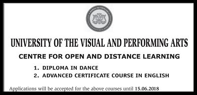 Diploma Courses (Dance, English) - University of Visual and Performing Arts - Teacher