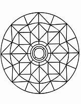 Geometric mandala  Mandala Coloring Pages For Kids sketch template