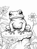 Cartoon Frog Coloring Pages sketch template