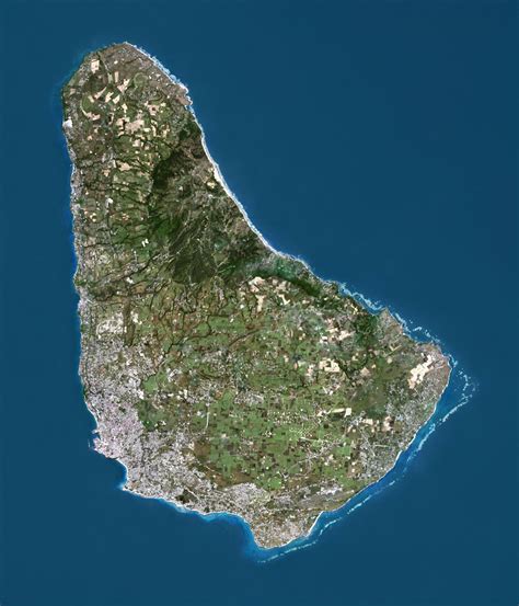 Barbados Map and Satellite Image