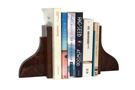 Geometric Art Deco Rosewood Bookends