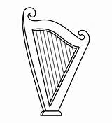 Irish Harp Clip Art sketch template