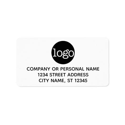 Basic Business Address Labels with Logo | Zazzle | Labels, Address labels, ? logo