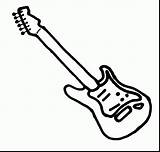 Guitar Coloring Page Electric Good  sketch template