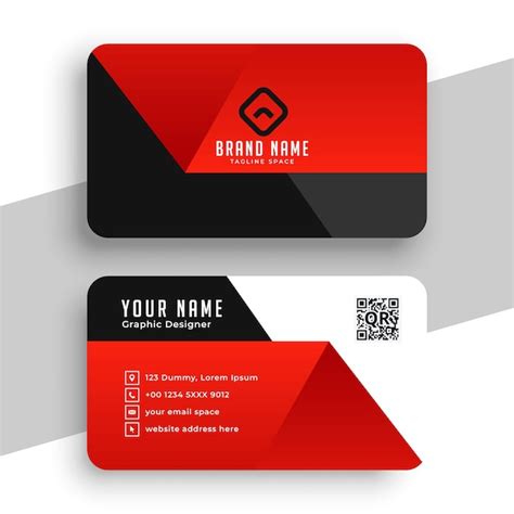 Free Vector | Abstract red and black elegant business card template