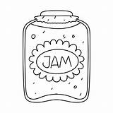 Jelly Jar Coloring Page sketch template
