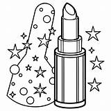Lipstick Cosmetic Coloring Pages Glamorous And Fun Designs For Beauty  sketch template