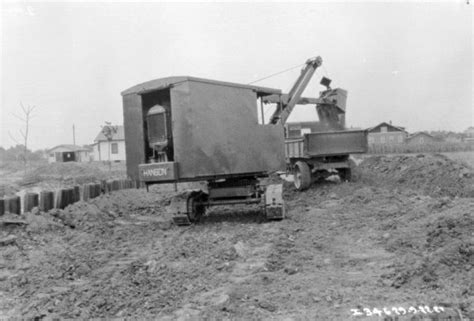 Earthmover Used in Road Repair | Photograph | Wisconsin Historical Society