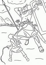 Free Printable Coloring Pages David And Goliath  Home sketch template