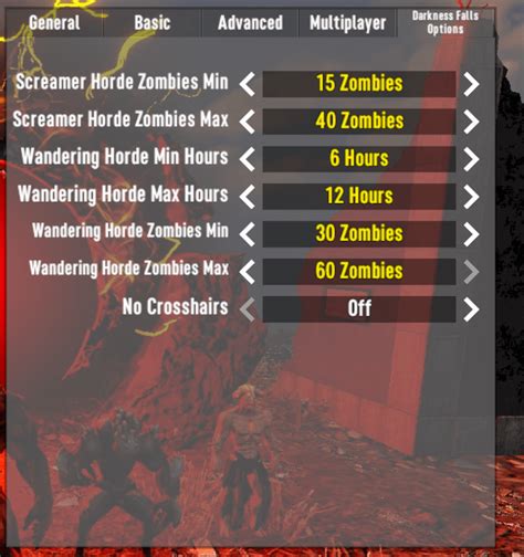 Is there a mod that has Darkness Falls horde settings with everything else vanilla? : r/7daystodie