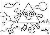 Triangle Coloring Page Preschool sketch template