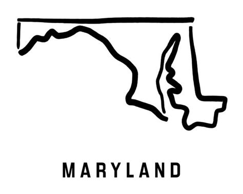 Maryland Outline Illustrations, Royalty-Free Vector Graphics & Clip Art - iStock