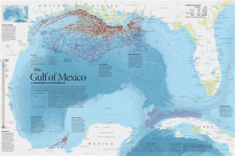 Gulf of Mexico: A Geography of Offshore Oil | National geographic maps, Gulf of mexico, Map