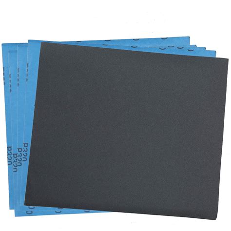 30PCS 320 Grit Dry Wet Sandpaper Sheets, 9 x 11" Silicon Carbide Sandpaper for Metal Sanding ...