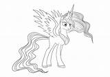 My Little Pony Coloring Pages Princess Celestia sketch template