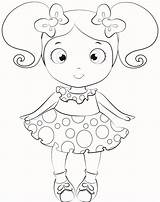 Coloriage Petite Fille à Imprimer sketch template