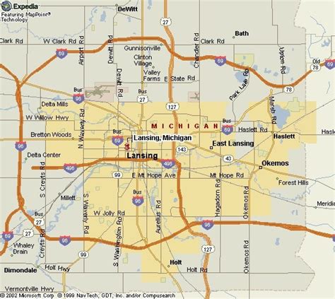 Printable Map Of Lansing Mi - Printable Word Searches