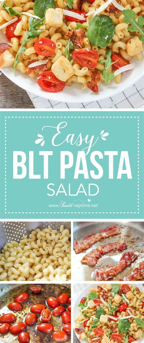 EASY BLT Pasta Salad Recipe - I Heart Naptime | Recipe | Blt pasta ...