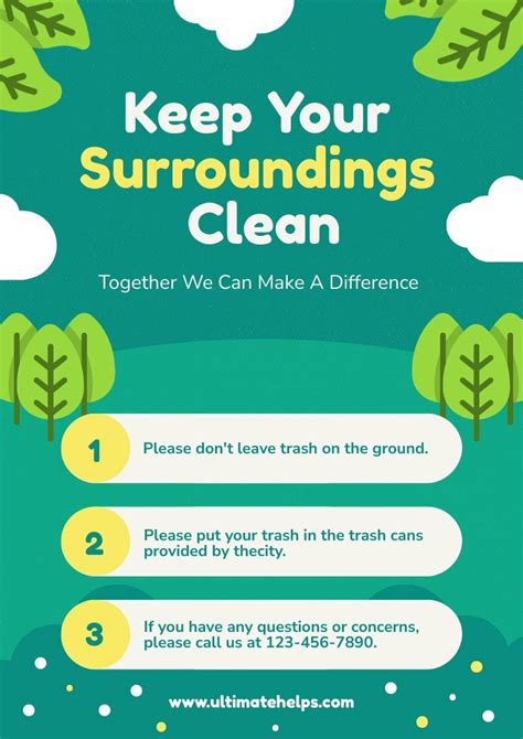 Keep Your Surroundings Clean Poster - Piktochart